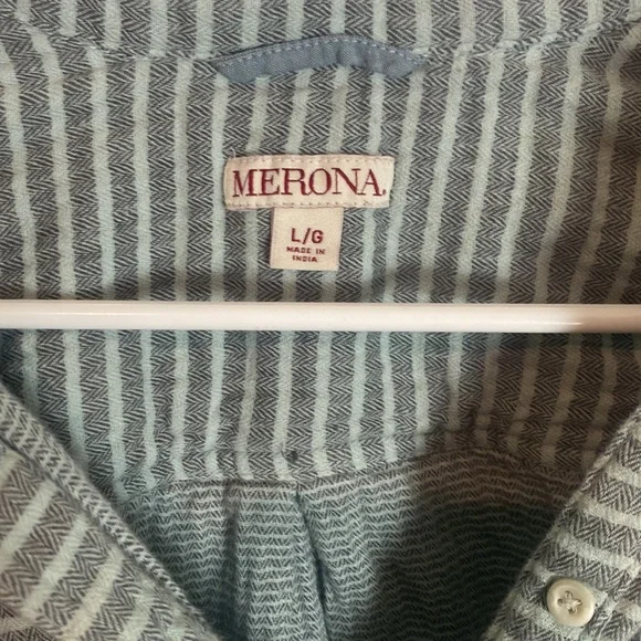 MERONA 100% cotton pullover teal and grey - Picture 2 of 3